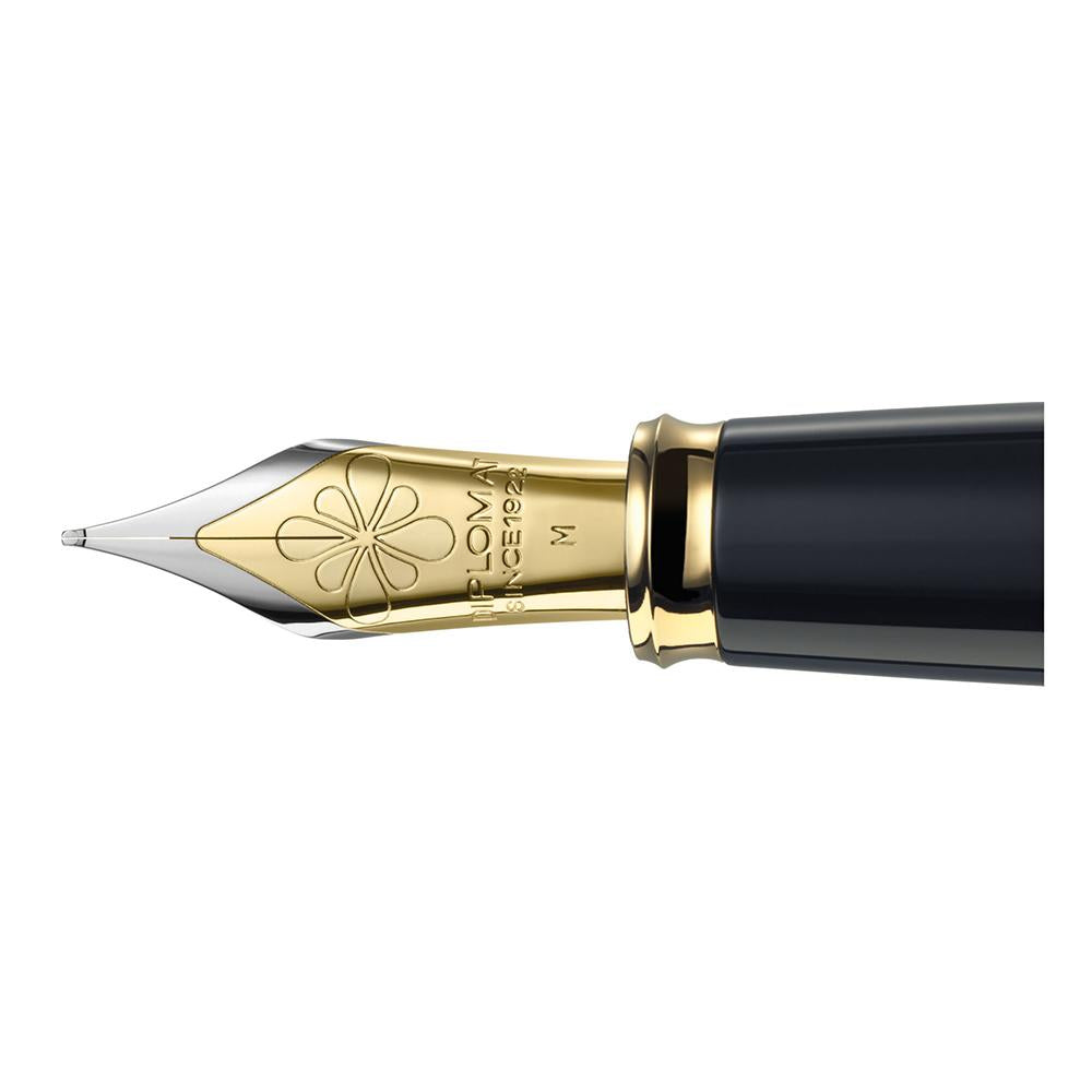 Diplomat Excellence A2 Nib Section - Diplomat - Colour Black with Gold - House of Fine Writing - Toronto, Canada