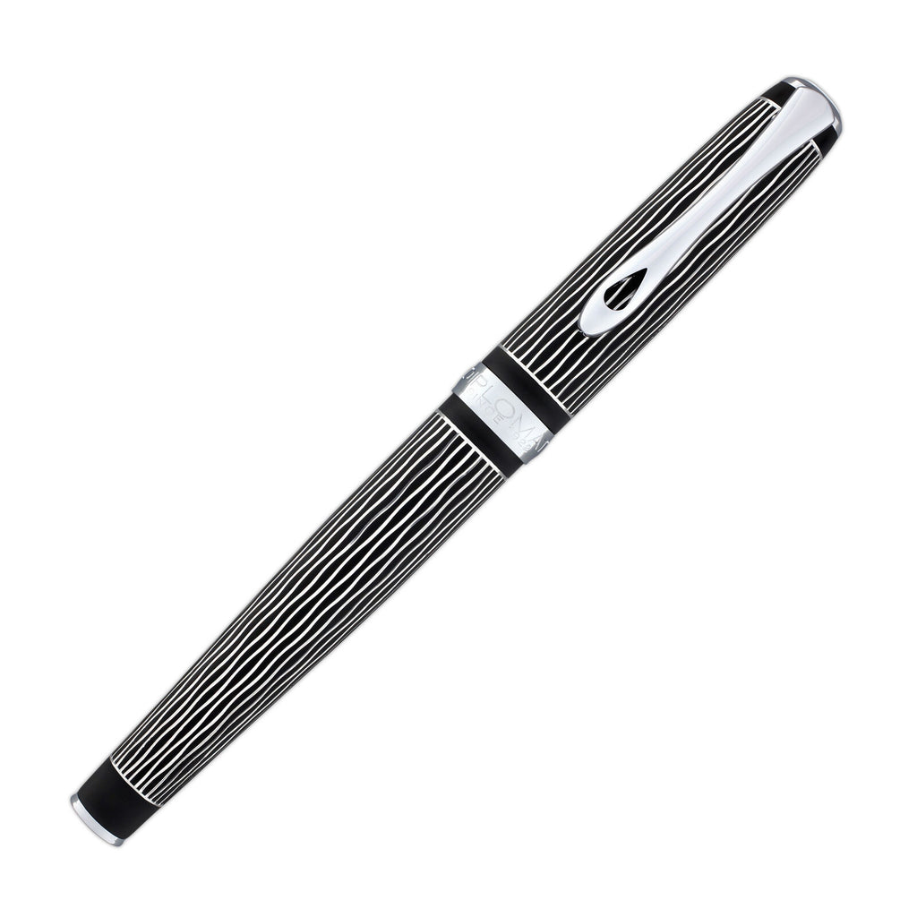 Diplomat Excellence A Plus Waves Guilloche Black Rollerball Pen