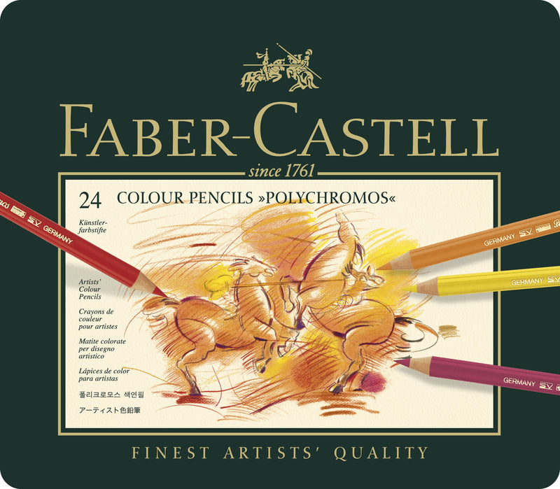 Faber-Castell Polychromos Artist's Colour Pencils tin of 24 - Faber-Castell -  L.S.F. Group of Companies 