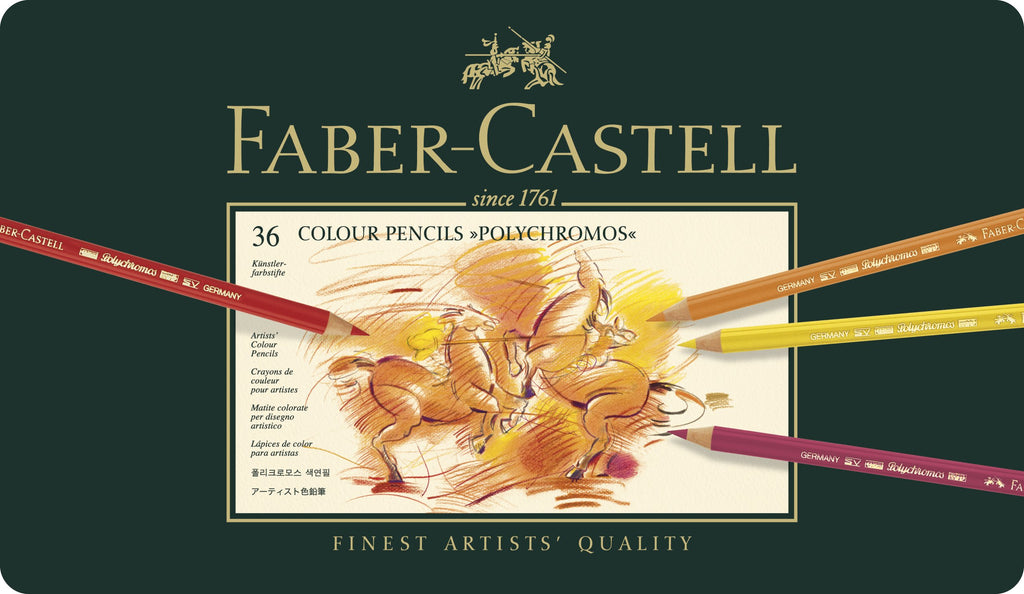 Faber-Castell Polychromos Artist's Colour Pencils tin of 36 - Faber-Castell -  L.S.F. Group of Companies 