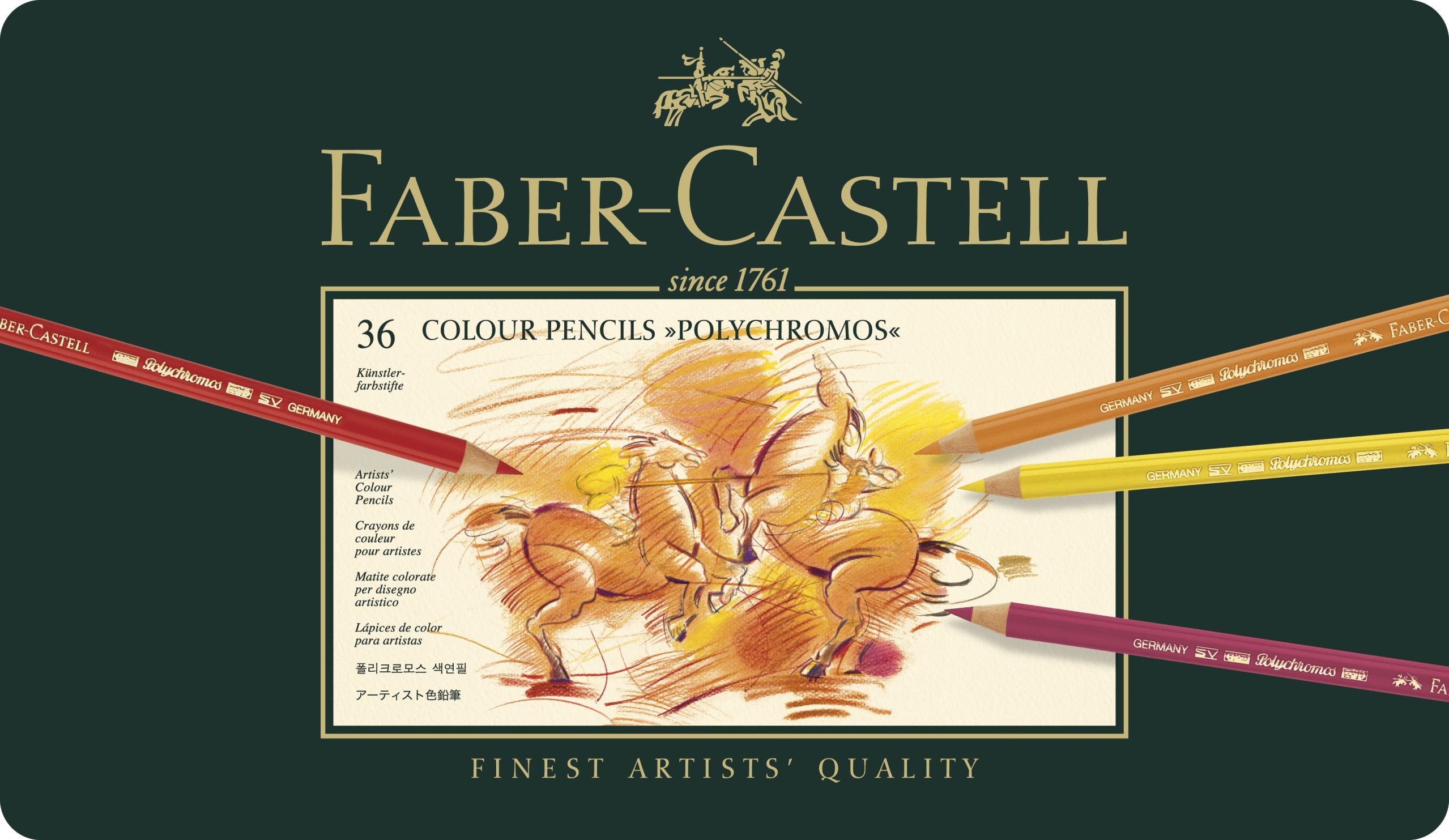 Faber-Castell Polychromos Artist's Colour Pencils tin of 36– House
