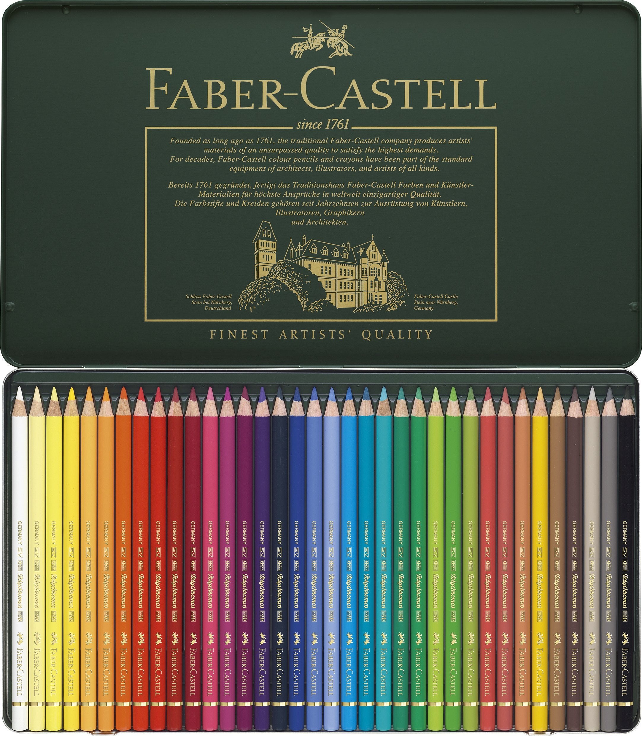 Faber-Castell Polychromos Artist's Colour Pencils tin of 36