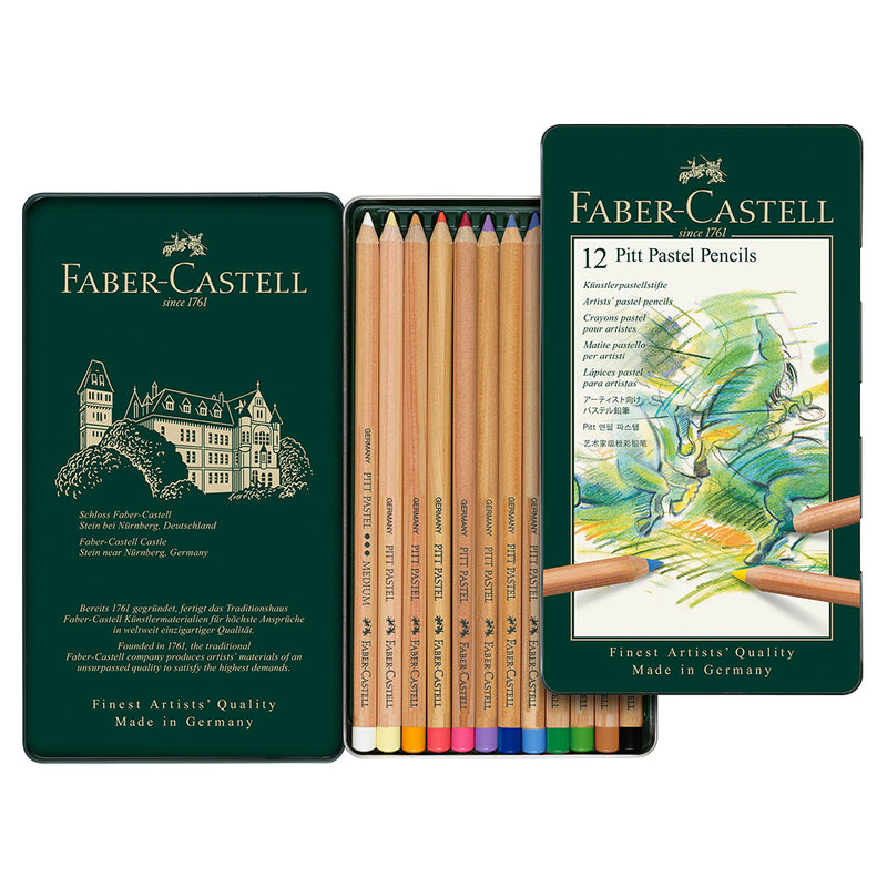 Faber-castell Pitt Pastel Pencils Tin of 12 - House of Fine Writing - [Canada]