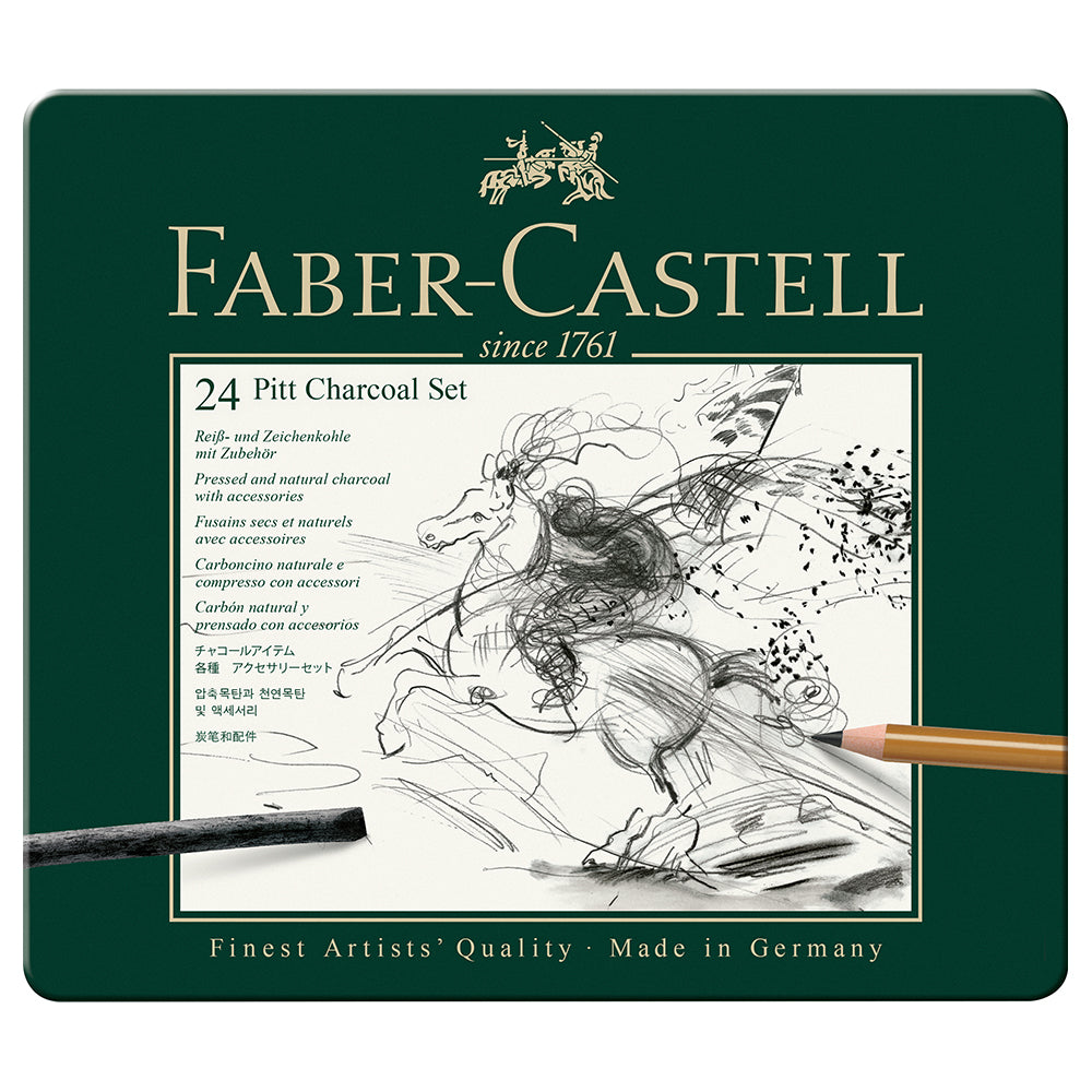 Faber-Castell Pitt Charcoal Set Tin of 24 - House of Fine Writing - [Canada]