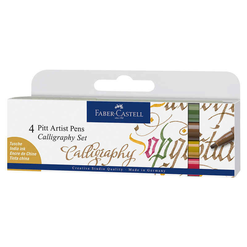 Faber-Castell Pitt Artist Pen Calligraphy Colours Set of 4 - House of Fine Writing - [Canada]