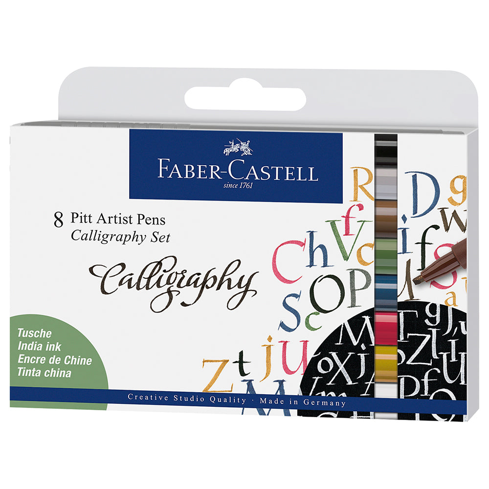 Faber-Castell Pitt Artist Pen Calligraphy set of 8 - House of Fine Writing - [Canada]