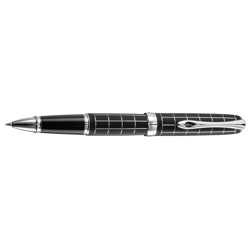 Diplomat Excellence A Plus Rhomb Guilloche Lapis Black Rollerball Pen