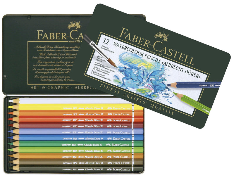 Faber-Castell Albrecht Duerer - Watercolour Pencils - tin of 12 open - House of Fine Writing - Toronto, Canada
