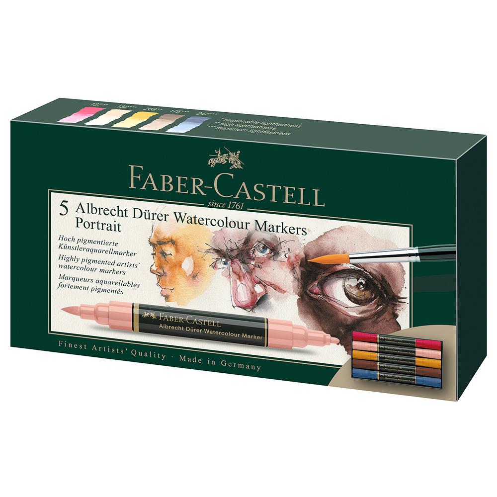 Faber-Castell Albrecht Duerer Watercolour Marker Portait Wallet of 5 - House of Fine Writing - Toronto, Canada