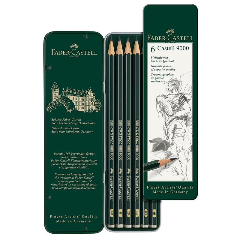 Faber-Castell Castell 9000 Design Set Tin of 6 - Faber-Castell - House of Fine Writing - Toronto, Canada