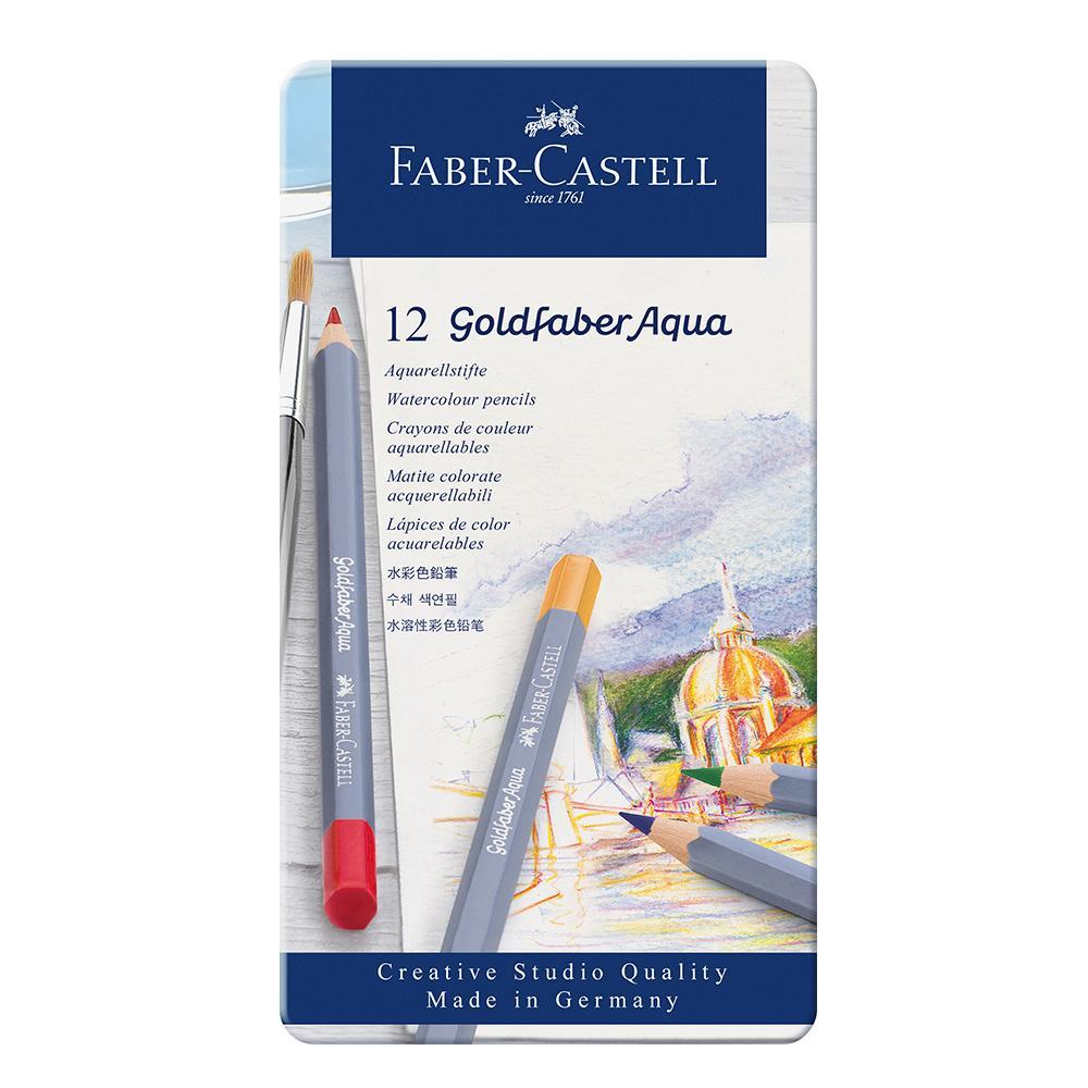 Faber-Castell Goldfaber Aqua Watercolour Pencils Tin of 12 - Faber-Castell - House of Fine Writing - Toronto, Canada