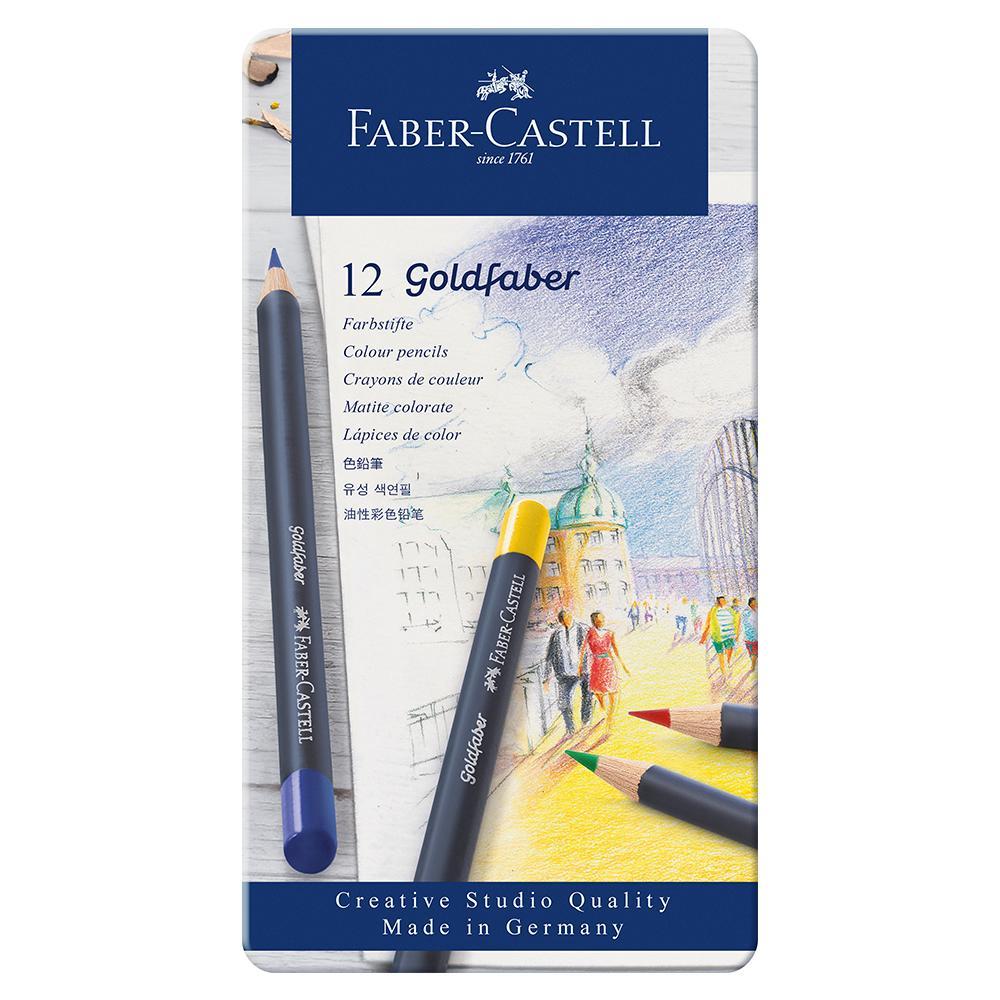 Faber-Castell Goldfaber Colour Pencils tin of 12 | House of Fine