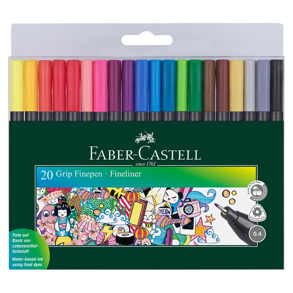 Faber-Castell Grip Finepen Wallet of 20 - Faber-Castell - House of Fine Writing - Toronto, Canada