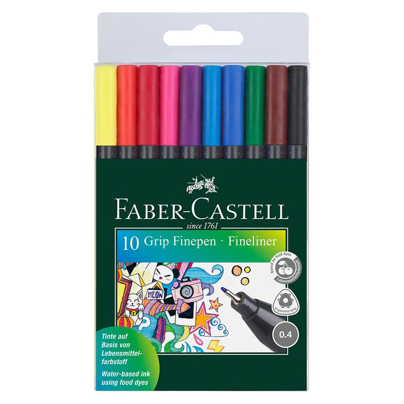 Faber-Castell Grip Finepen Wallet of 10 - Faber-Castell - House of Fine Writing - Toronto, Canada