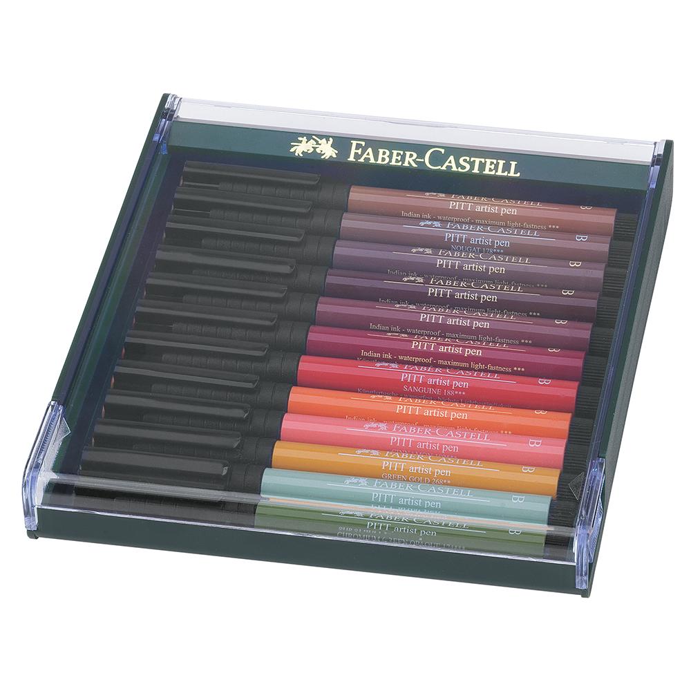 Faber-Castell Pitt Artist Pen Set of 12 - Faber-Castell - Colour Earth - House of Fine Writing - Toronto, Canada
