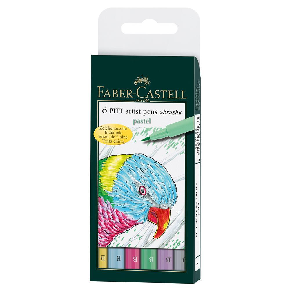 Faber-Castell Pitt Artist Pen Wallet of 6 - Faber-Castell - Colour Pastel - House of Fine Writing - Toronto, Canada