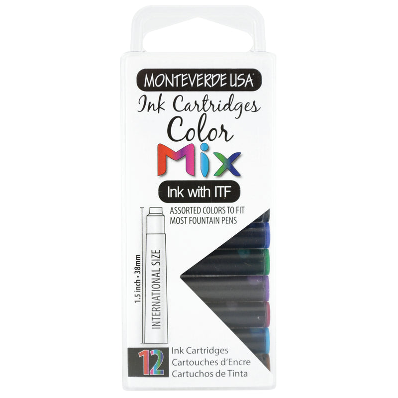 Monteverde International Standard Size Ink Cartridges Mix pack of 12 - House of Fine Writing - [Canada]